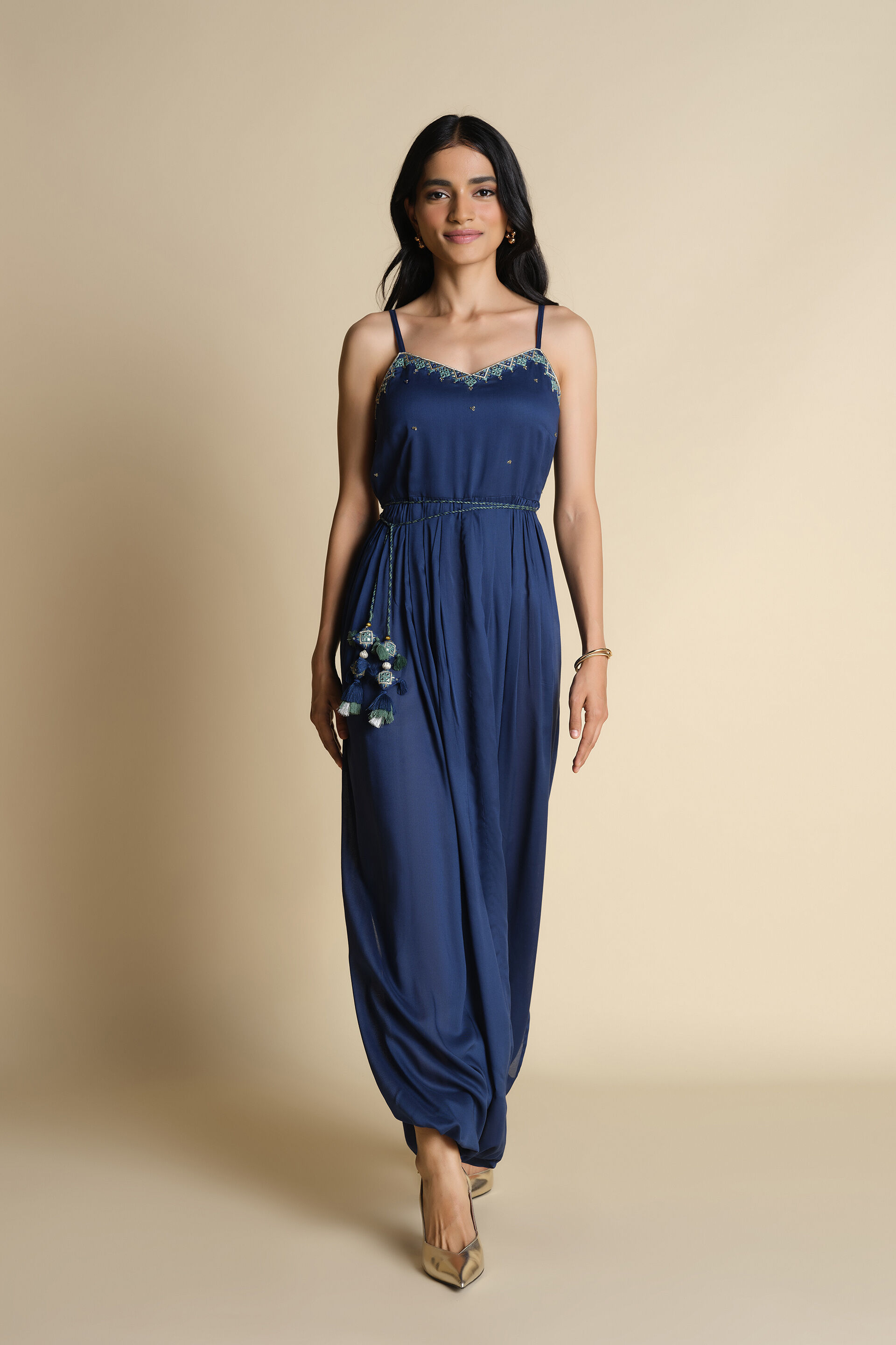 Manmarzi Jumpsuit Set, Indigo, image 3